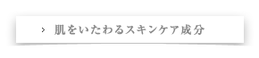 肌をいたわるスキンケア成分